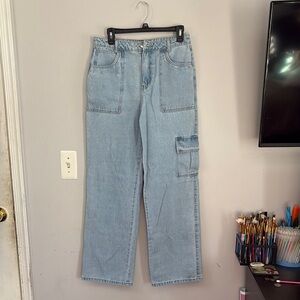 Light Blue Cargo Jeans